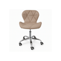 Cadeira Eiffel Slim Giratória com Estofado Penteadeira Base Cromada