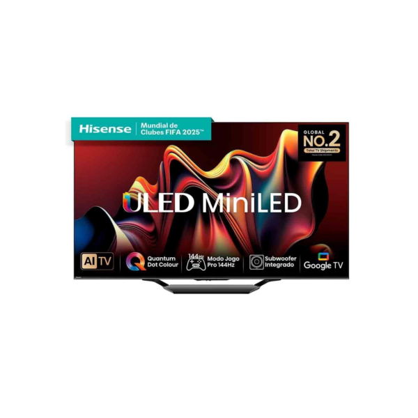 Smart TV Hisense QLED Mini UHD 4K 55" Polegadas Frequência 144 Hz e Wi-Fi - 55U75LUA - Bivolt