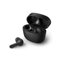 PHILIPS TAT2206BK/00 - Fone de ouvido sem fio TWS bluetooth com microfone, formato em haste, IPX4 e energia para 18 horas totais, Preto