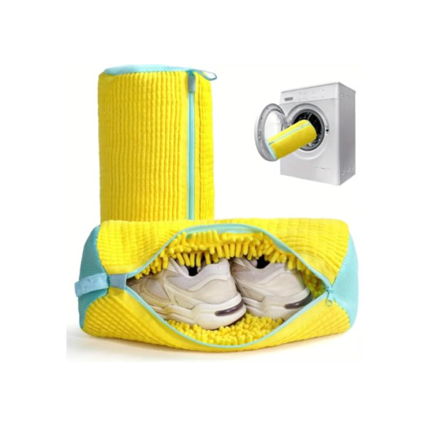 Saco de Lavagem para Calçados, Protetor de Tênis para Máquina de Lavar, Macio, Lavagem 360 Graus, Tamanho Grande para Tênis e Sapatos Diversos