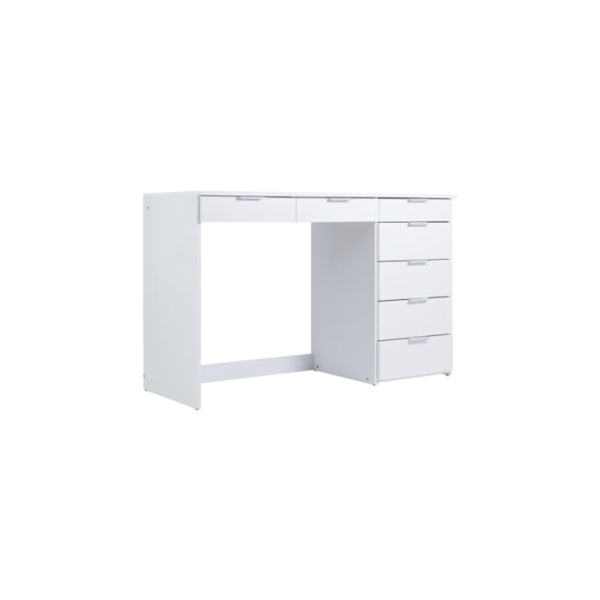 Ditália Penteadeira 7 Gavetas Branco Acabamento UV Branco Acetinado