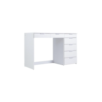 Ditália Penteadeira 7 Gavetas Branco Acabamento UV Branco Acetinado