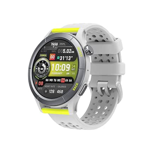 Amazfit Cheetah A2294 47mm com GPS, rastreador de fitness, música, Alexa integrado, duração da bateria de mais de 14 dias para exercícios, corridas, maratonas e esportes (Cheetah Round, Cinza)