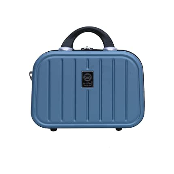 Frasqueira Necessarie de Viagens Chicago Tamanho Único de mão ABS Rígida Fechamento em Ziper com Organizador Interno, Preto, Santino - SDF222U