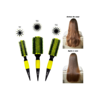 Kit 3 pc Escovas Profissionais De Cabelo Cerdas