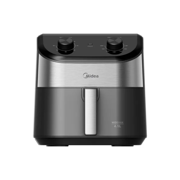Fritadeira Air Fryer 4,5l Widemax Cyclone Preto E Inox Midea