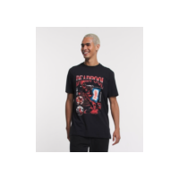 Camiseta Manga Curta com Estampa Deadpool Vintage Preto