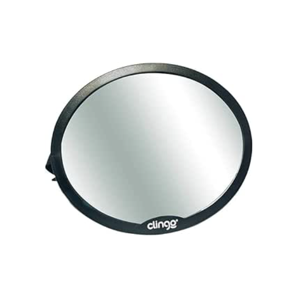Clingo Espelho Retrovisor Redondo Carro Round Preto