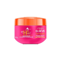 L'Oréal Paris Elseve Liso dos Sonhos Creme de Tratamento com Queratina Vegetal e AHA, Alinhamento Capilar, Controle de Frizz e Reparação de Danos Químicos e Térmicos, 300g