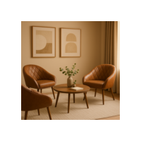 KIt 02 Poltronas Decorativa Para Recepção- Escritório Com Pés Palito Estilo Moderno