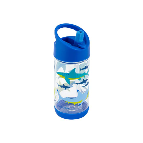 Stephen Joseph, Garrafa de água infantil flip top, Tritan de 293 ml, livre de BPA, garrafa de água para meninas e meninos, garrafa flip top de volta às aulas, tubarão