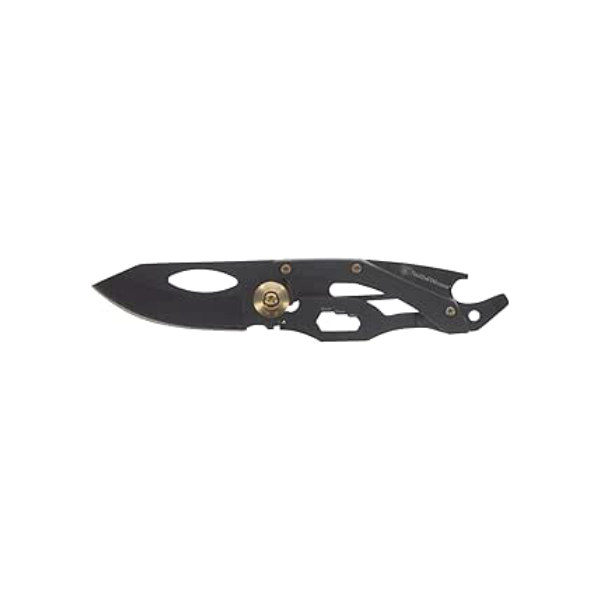 Smith & Wesson Faca dobrável multiferramenta de aço inoxidável de 14 cm com lâmina de ponta de queda de 5 cm e cabo S.S. para atividades ao ar livre, táticas, sobrevivência e EDC