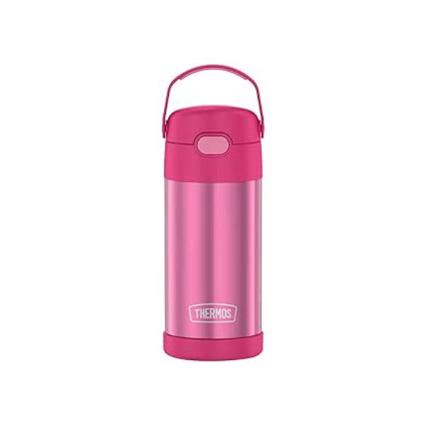 Thermos Garrafa infantil Carros Funtainer, aço inoxidável, 354 ml, rosa