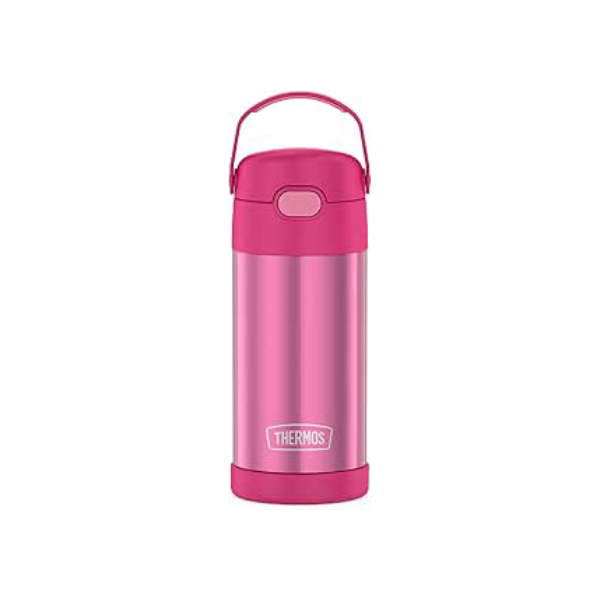 Thermos Garrafa infantil Carros Funtainer, aço inoxidável, 354 ml, rosa