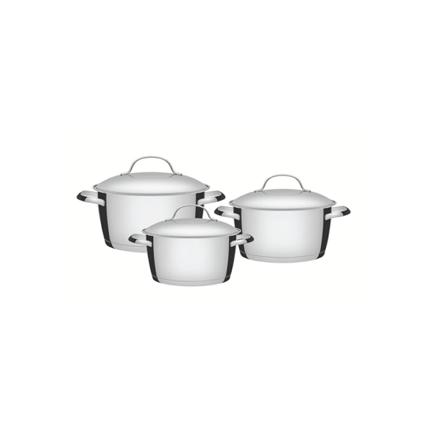 Jogo de Panelas com Fundo Triplo 3 Peça, Tramontina, 65660220, Inox