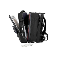 IceSelect Mochila de Viagem Expansivel Grande Masculina Feminina,Mochila Avião para Notebook 17,Executiva,Antifurto,Reforçada,USB,Impermeável,Escolar,Faculdade,Trabalho,Presente