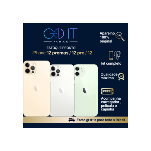 Celular IPhone 12 /12 Pro/ 12 Pro Max 64GB 128gb 256GB DE VITRINE