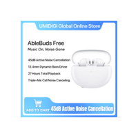 Umidigi-ablebudsfree tws fone de ouvido sem fio bluetooth 5.2 cancelamento de ruído ativo música e esportes fone de ouvido 27h playtime 45db