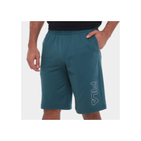 Bermuda Fila Practical Logo Outline Masculina - Verde escuro