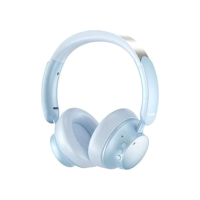Basike Fones de Ouvido Bluetooth com Cancelamento de Ruído, Headphone ANC Adaptáveis, Conexão Dupla, Dobráveis, 50h de Reprodução (Azul)
