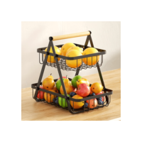 Fruteira de Mesa ou Cesto Multiuso Cesta de metal portátil Organizador para Casa Cozinha Escritório ES