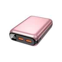 Geonav Power Bank, Carregador Portátil Universal 20.000mAh, USB-A (até 18W) + USB-C (até 20W), Compacto, Carregamento Rápido, Pass Through, Led Indicador de Bateria, PB20K20WRG, Rosa