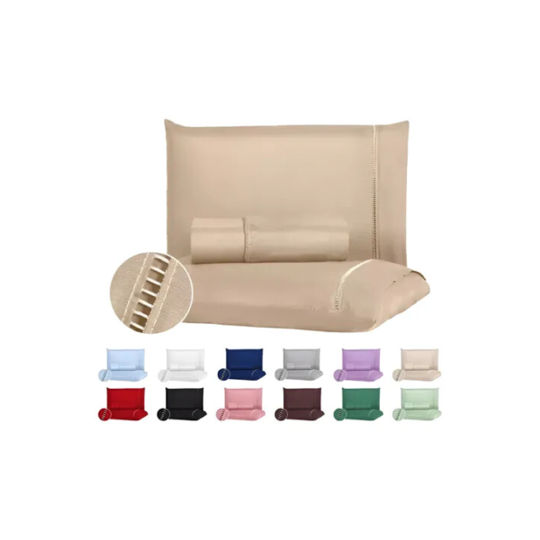 Jogo De Lençol Queen 3 Peças 400 Fios C/ Elástico Hotel