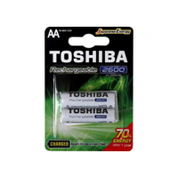 Pilha Recarregável AA 1,2V 2600mAh TNH6GAE TOSHIBA (Cartela com 2 unid.)