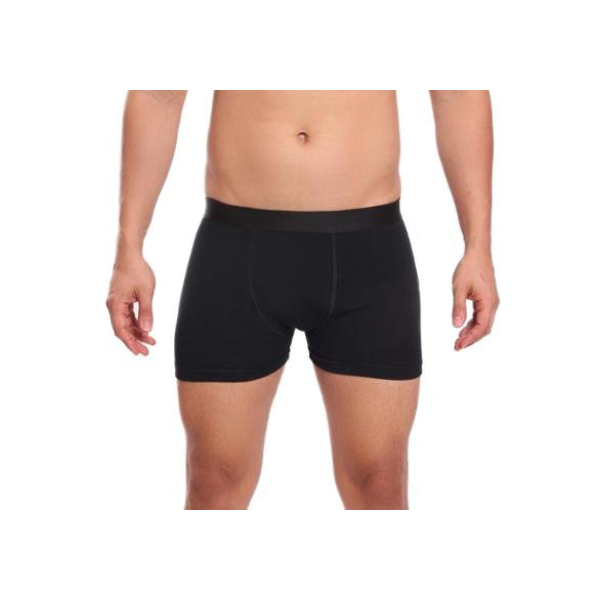 Cueca Boxer Lisa Cotton Algodão Box Premium - Preto