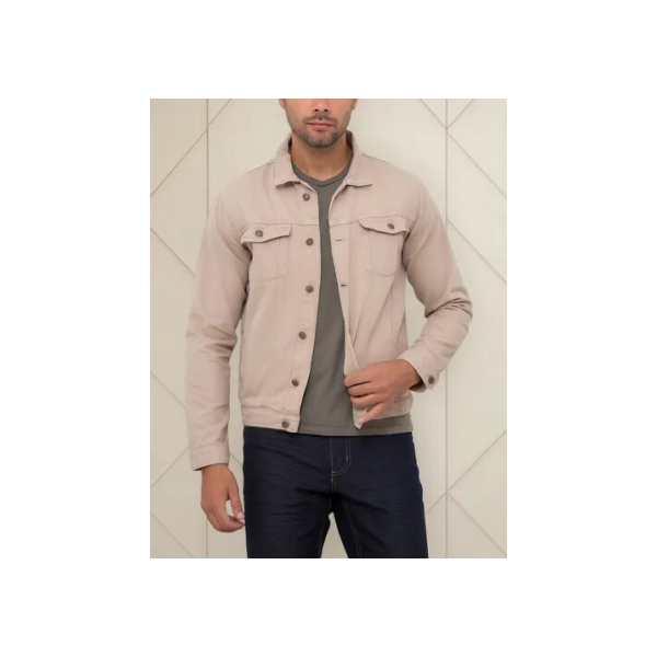 Jaqueta Masculina Jeans 100% Denim Color Botoes