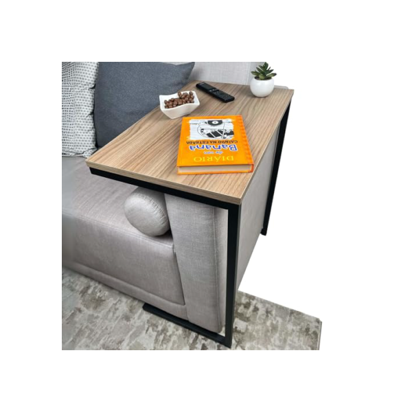 Mesa Auxiliar Strassis Design SD-3005 Metal e MDF Cor: Preto