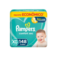 Fralda Pampers Confort Sec XG 148 Unidades, Pampers