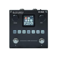 M-VAVE Pedal processador multiefeitos para guitarra, com mais de 80 efeitos embutidos, modelagem de amplificador 44,1 KHz / 24 bits 6 + 1 efeitos simultâneos, bateria recarregável integrada BLACKBOX
