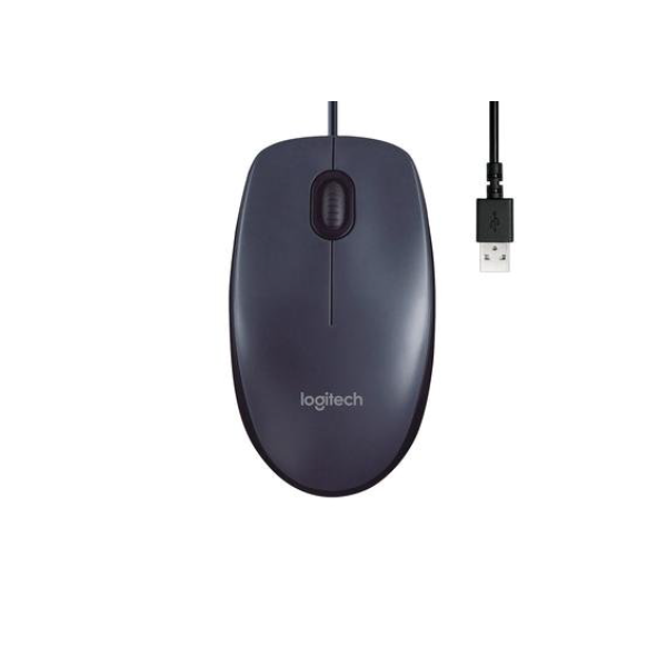 Mouse com fio USB Logitech M90 com Design Ambidestro e Facilidade Plug and Play - 910-004053