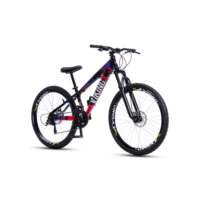 Bicicleta Mountain bike VikingX Tuff 25 alumínio aro 26 13" 21velocidades marchas  freios de disco suspensão