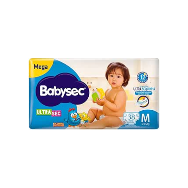 Babysec Fralda Ultrasec Galinha Pintadinha Azul M 38 Unidades