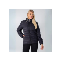 Jaqueta Feminina Puffer Bobojaco Capuz Com Nylon Impermeável