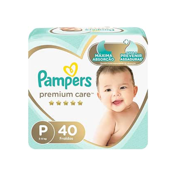 Fralda Pampers Premium Care P - 40 fraldas