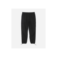 Calça Cargo em Microfibra com Cós Elástico e Bolsos Laterais Preto
