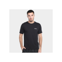 Camiseta Mizuno Basic Logo Masculina - Preto+Branco