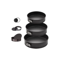 Kit 3 Formas com Fundo Removível Antiaderente com Fundo Removível para torta Bolo