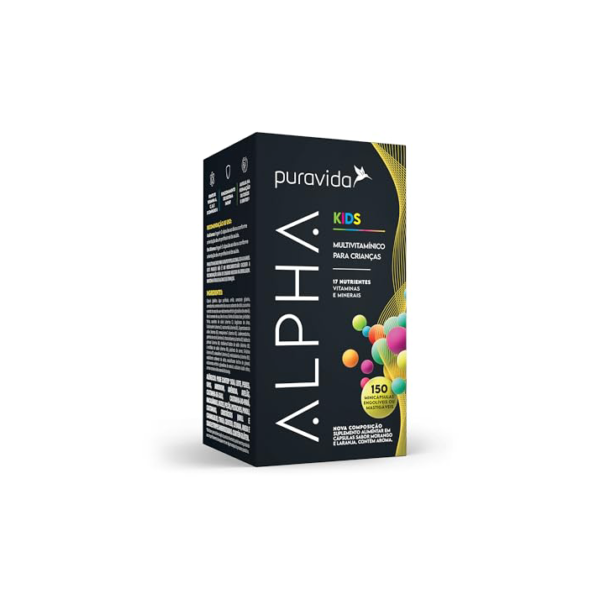 Puravida Vitaminas para Crianças Alpha Kids 150 Minicápsulas Mastigáveis