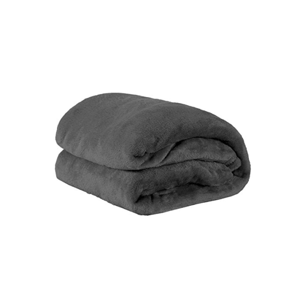 Cobertor Casal Manta Microfibra Fleece 01 Peça Chumbo