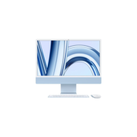 iMac Apple Tela Retina 24" 4.5K, Chip M3, CPU 8 Núcleos GPU 10 Núcleos, SSD 256GB, Azul - MQRQ3BZ/A