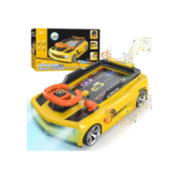Brinquedo Simulador Corrida de Direção Infantil com Volante com Sons, Pista e Luzes