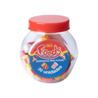 Tilibra - Borracha Mini Foods - Pote com 20 Unidades