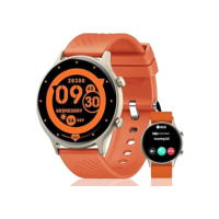 PEJE Relógio inteligente, Smartwatches de 1,39” para homens e mulheres, (atende/faz chamadas), relógio de fitness à prova d'água IP67, Smartwatch para Android iOS (Laranja)