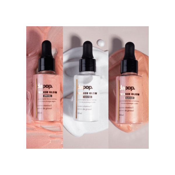 Primer Facial Com Efeito Glow 30ML Vitamina E Maquiagem Dapop - Miss Rose