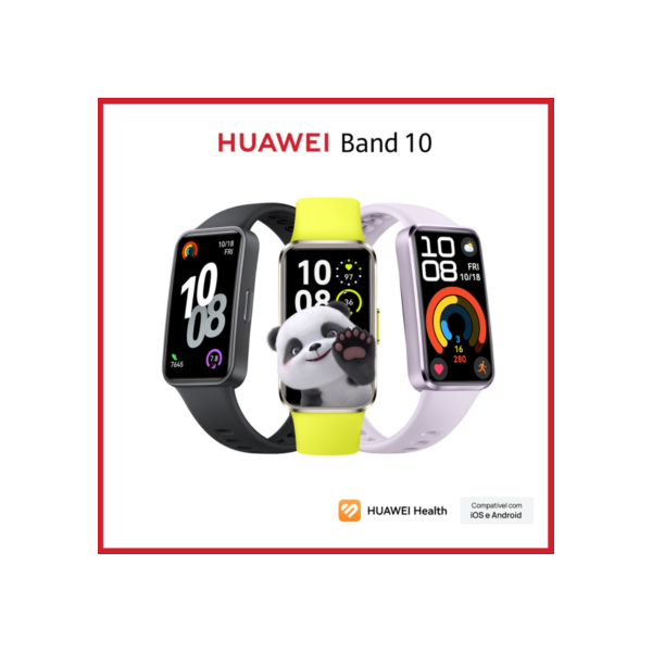 Smartband, HUAWEI Band 10 Assistente de Bem-estar emocional e sono, Compatível com Android e iOs