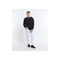 Calça Skinny Básica em Sarja com Elastano e Bolsos Branco